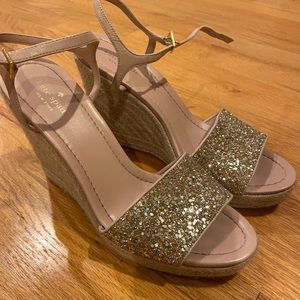 *worn 1x* Kate Spade Sequin Wedge size 11